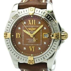 BREITLING Cockpit Lady Diamond Gold Steel Ladies Watch B71356 Polished